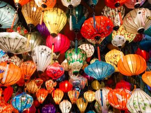 lantern night market in hoi ann vietnam